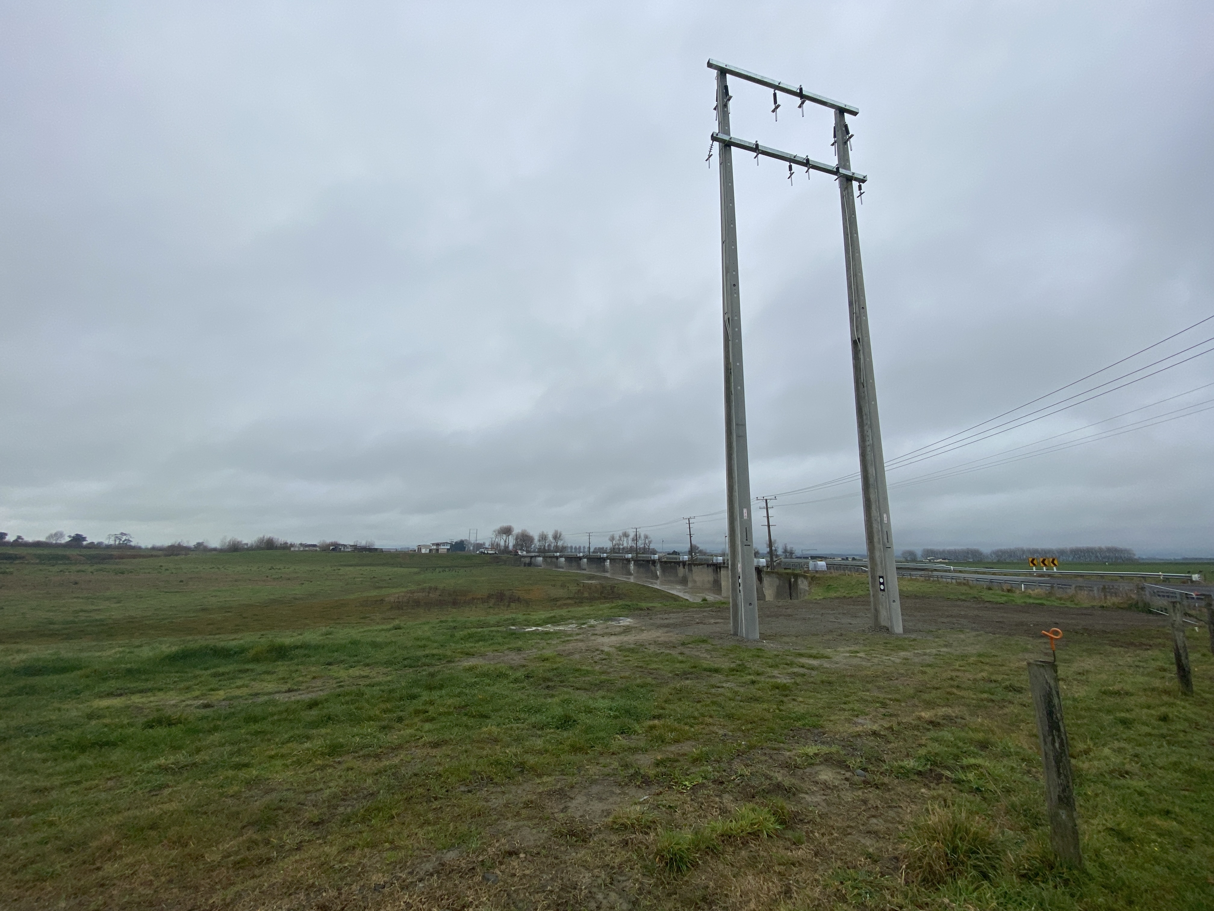 One of the new H-structure poles.