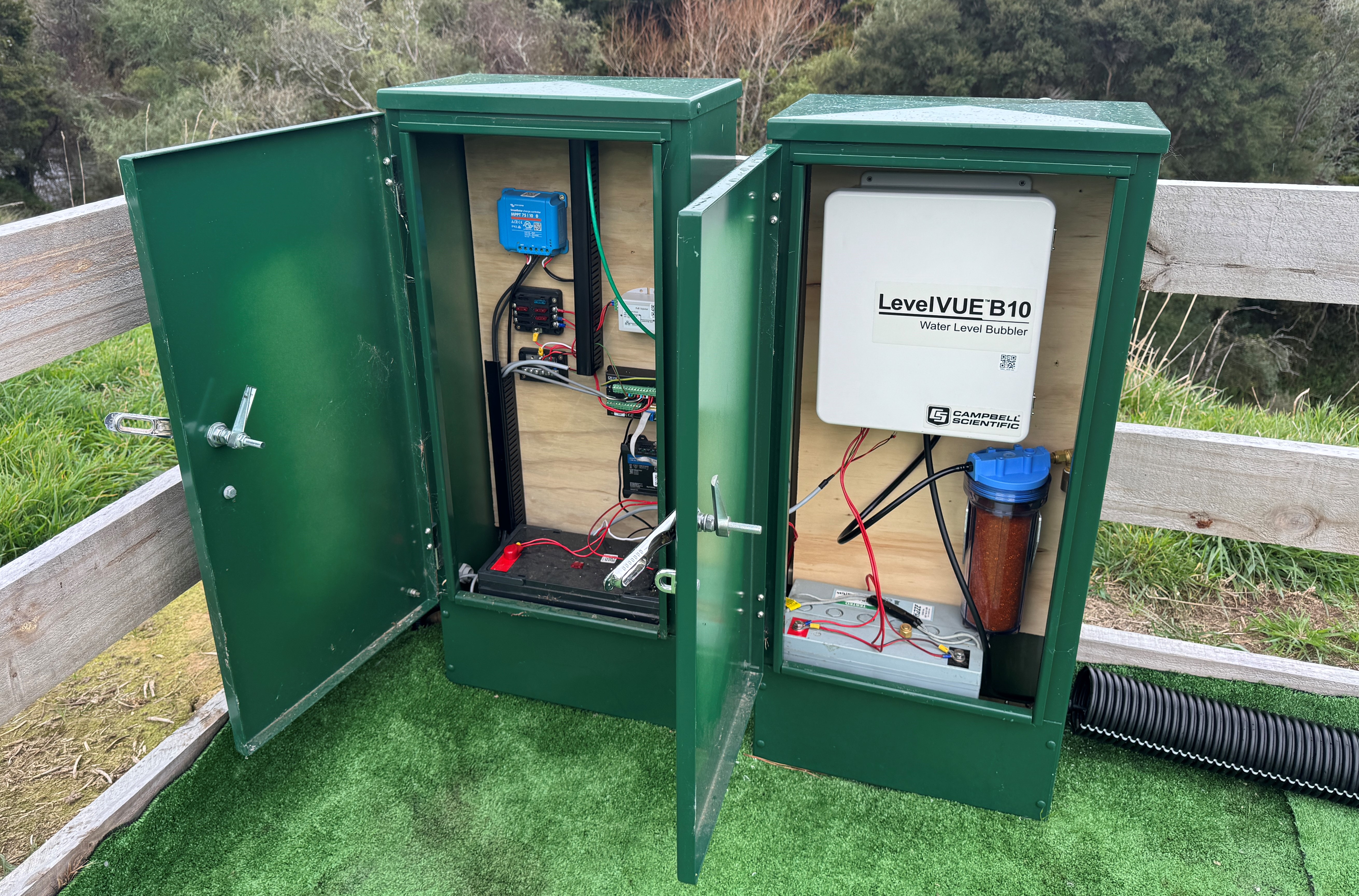 Image of a rainfall monitoring site box.