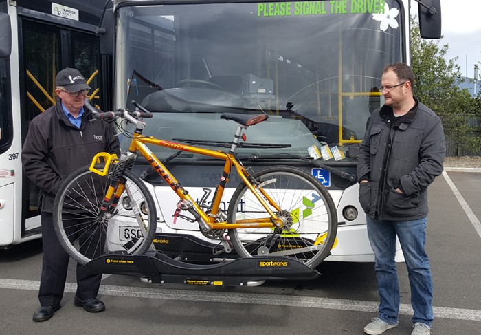Bike racks available on Palmerston North buses