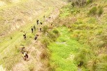 Kai Iwi students dig in for Mōwhanāu Stream