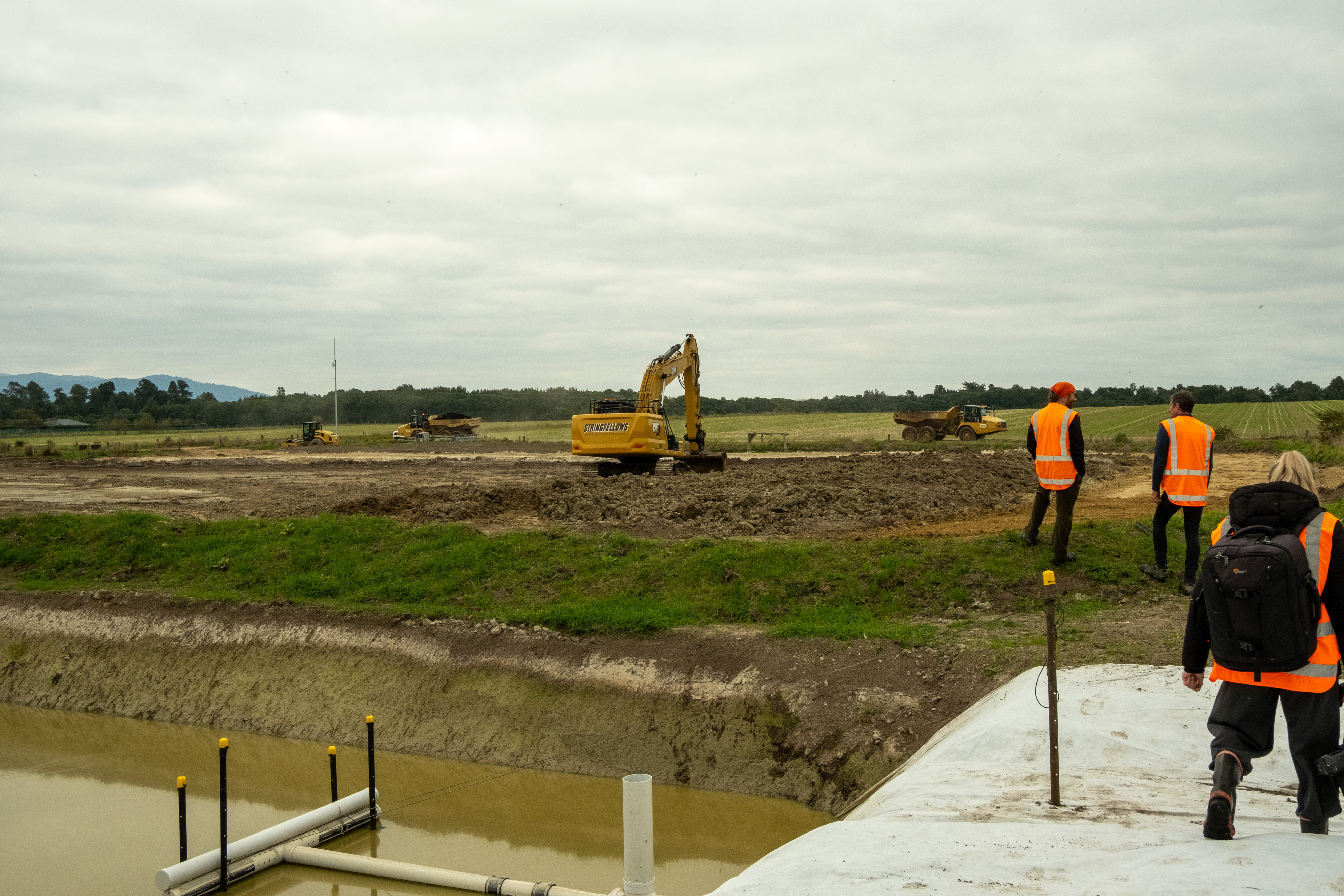Earthworks underway at the Arawhata Constructed Wetland Complex.